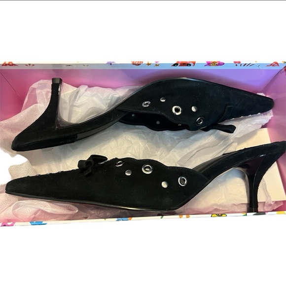 Jeffrey Campbell Gratis Pointed Toe Mule Black Suede - Picture 6 of 6